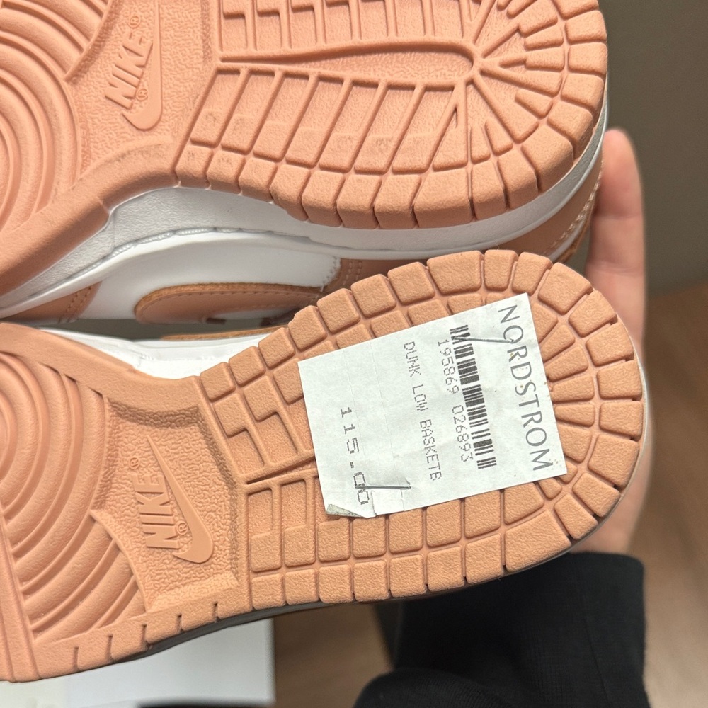 Nike Women's Peach and White Sneakers - Picture 4 of 5